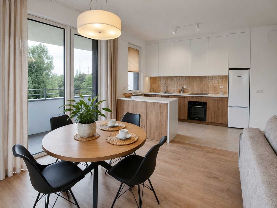 Nowe dwupokojowe, balkon, parking, rzeka