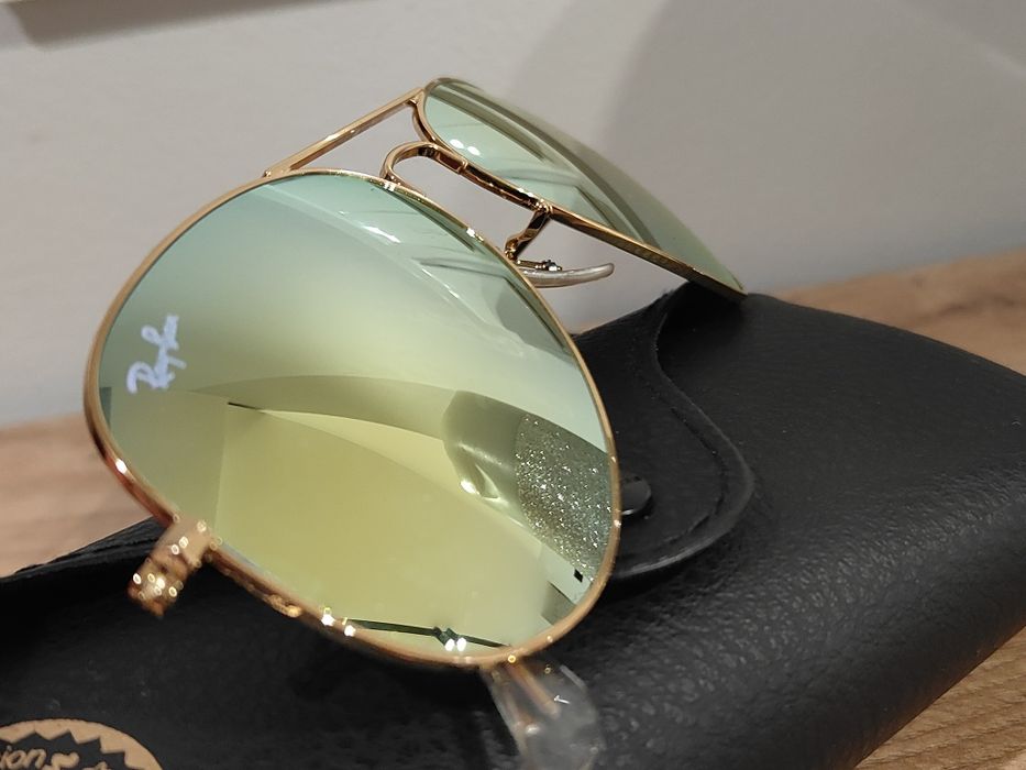 Piękne okulary przeciwsłoneczne Ray-Ban aviator lustra 3025