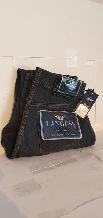 Spodnie nowe jeansowe marki Langoss Exclusive rozmiar 30 / 34