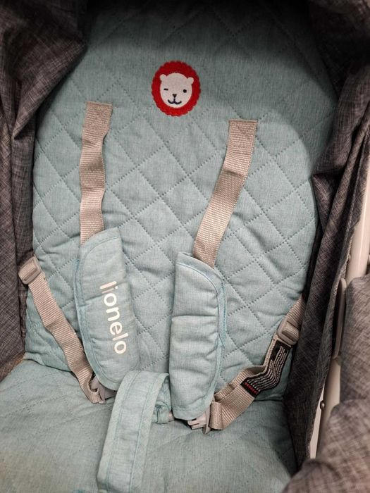 Wózek typu parasolka Lionelo Irma w kolorze szaro miętowym