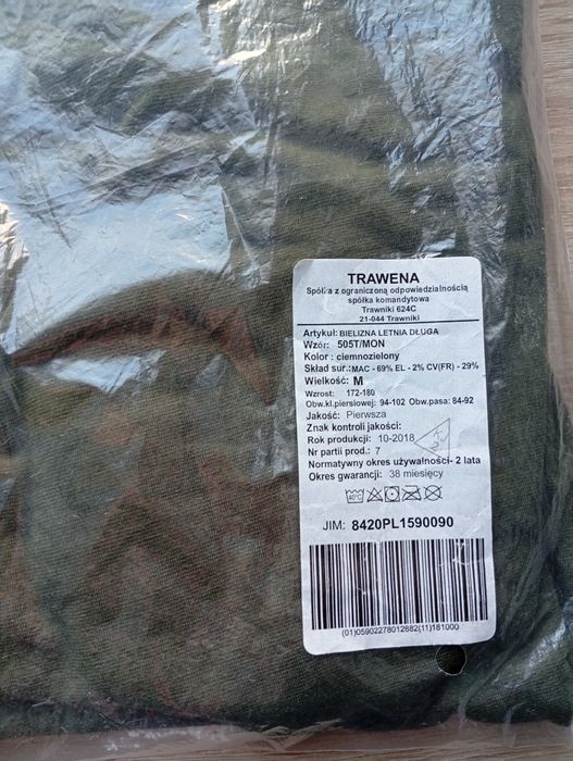 Bielizna letnia długa Wzór: 505T/MON