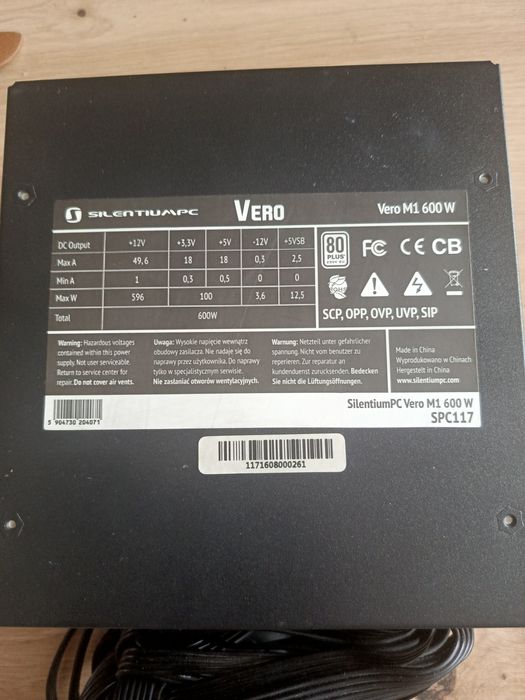 Zasilacz 600W Silentium Vero