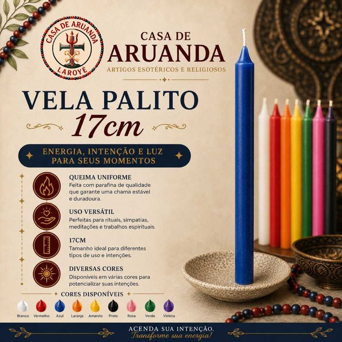 Vela Palito 1 cor