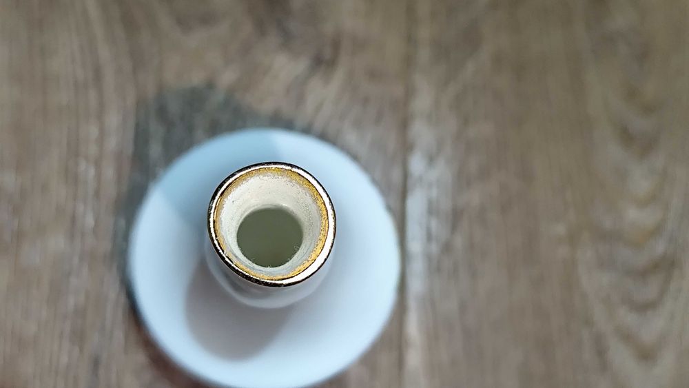 Wazonik, butelki Royal Albert ceramiczne złocenia