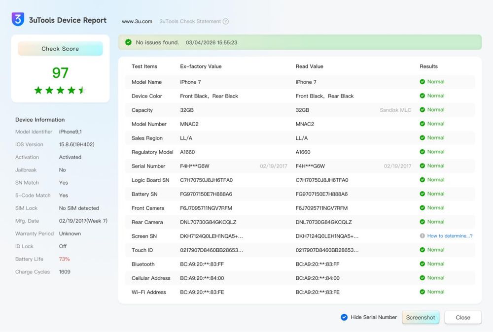 Айфон 7 32 гб чорний + кабель