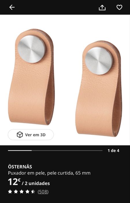 Roupeiro IKEA KLEPPSTAD e puxadores pele ÖSTERNÄS