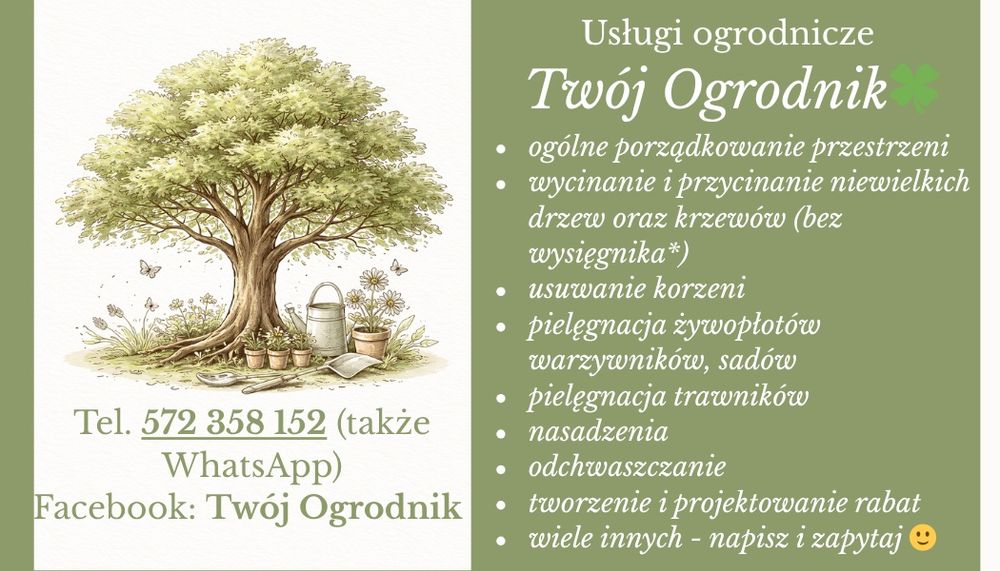 Tanie usługi ogrodnicze "Twój Ogrodnik"
