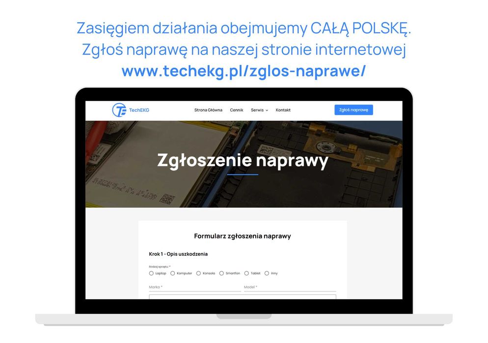 Serwis komputerowy TechEKG - Naprawiamy Laptopy, Konsole, Komputery