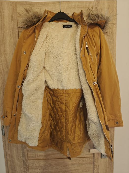 Kurtka parka zimowa Reserved r.34 musztardowa