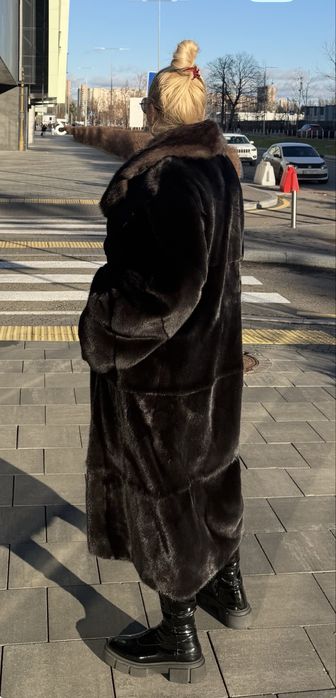 Шуба норковая новая blackglama ворот соболь 46-48-50
