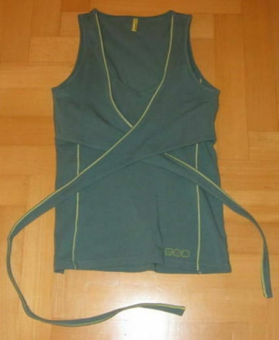 Reserved koszulka, morski kolor, wiązana, sportowa, S, małe M