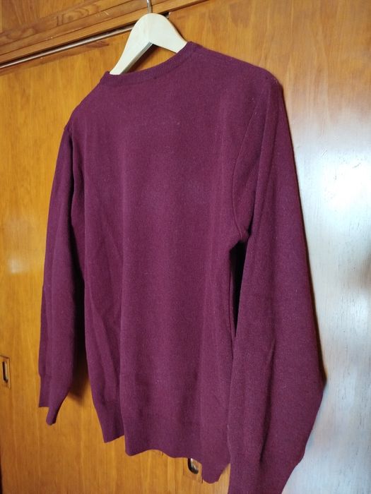 Pullover de lã bordeaux, L