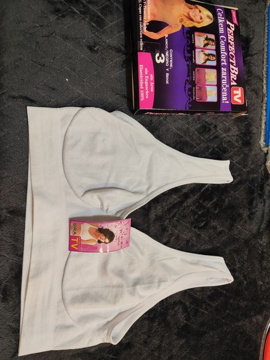 Miękki biustonosz biały