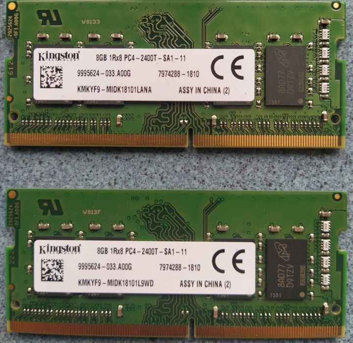 RAM 8GB 1Rx8 PC4