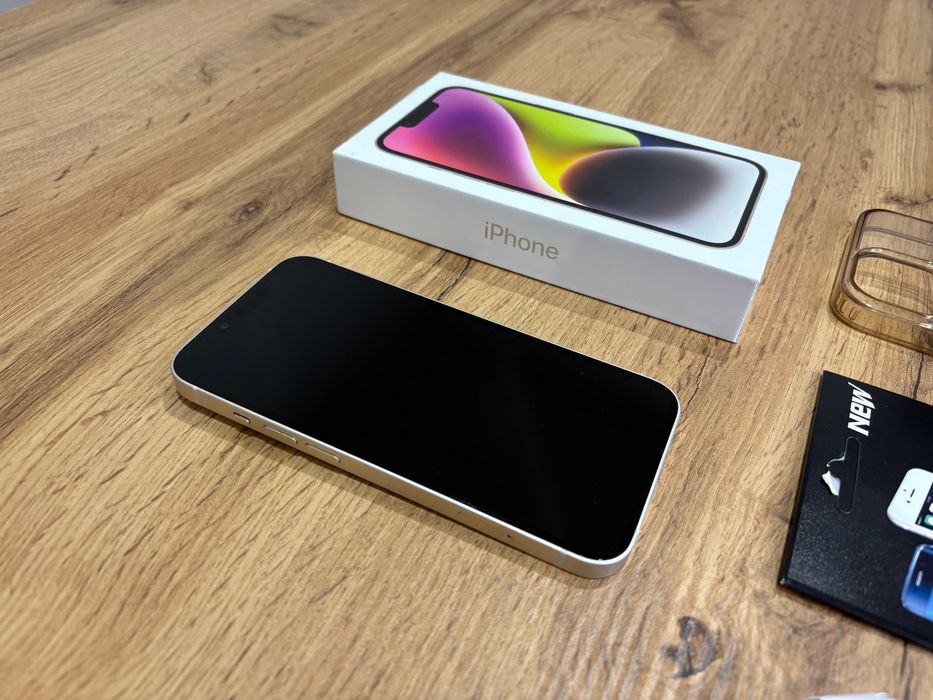 Okazja!!! Iphone 14 - Biały! Gwarancja! Kondycja Bat 100% Super Stan!