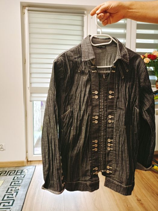 Damska kurtka jeans czarne 48
