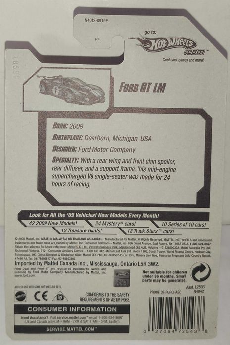 Hot Wheels - Ford GT LM (2009)