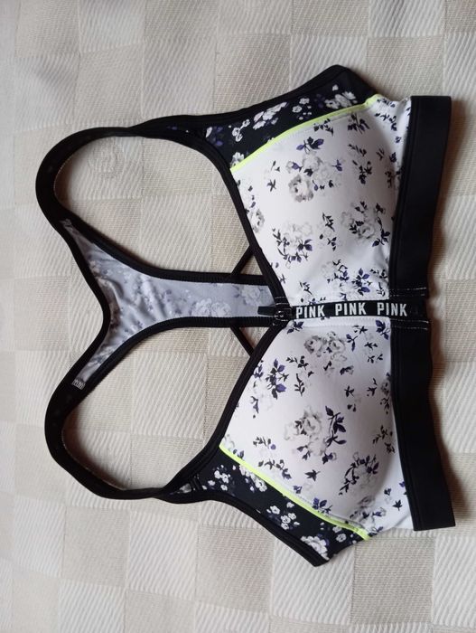 PINK Stanik sportowy biustonosz 65A jak nowy