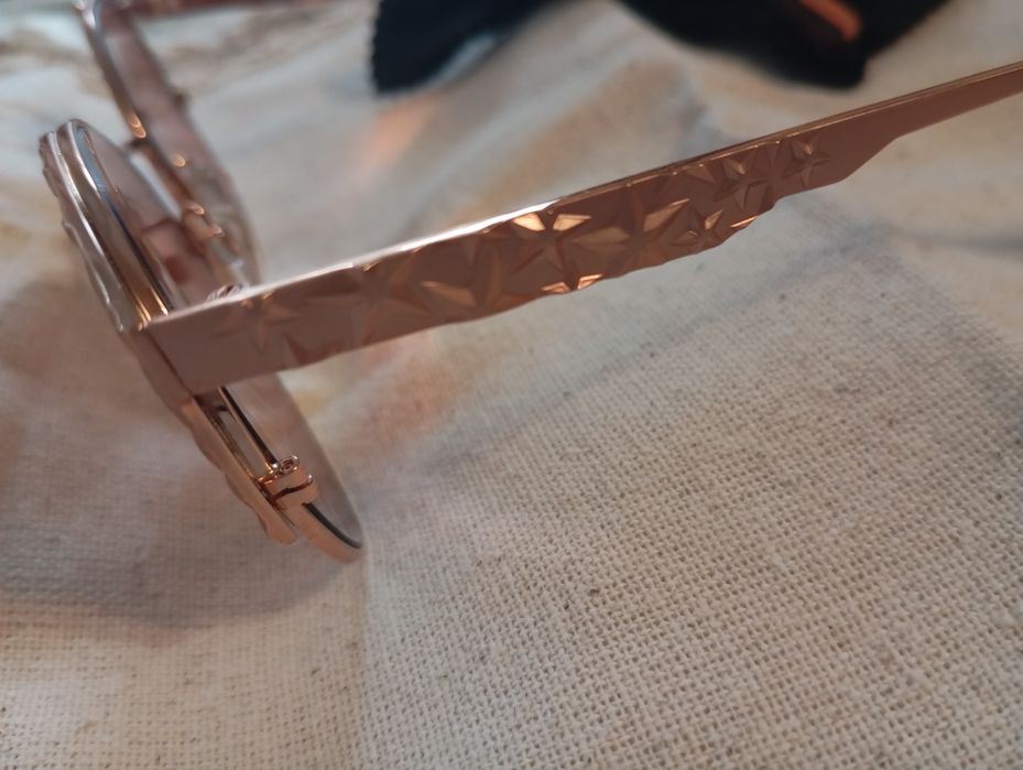 Just Cavalli nowe złote okulary kocie oko