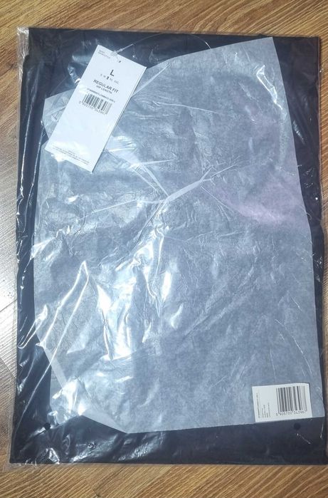 Nowa  Koszulka męska 4F Longsleeve czarna, małe logo rozmiar L