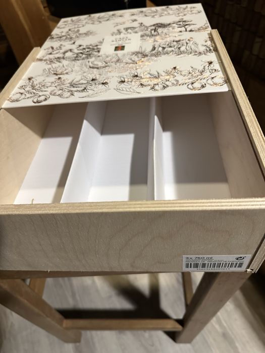 Caixa de vinho em madeira para 3 garrafas