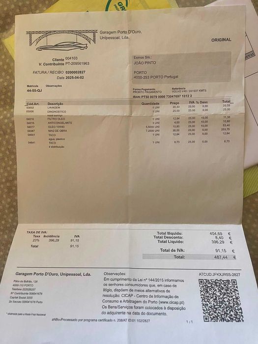 Carrinha Volvo V40 1,6 GPL 6€ 100km, distribuição e pneus novos