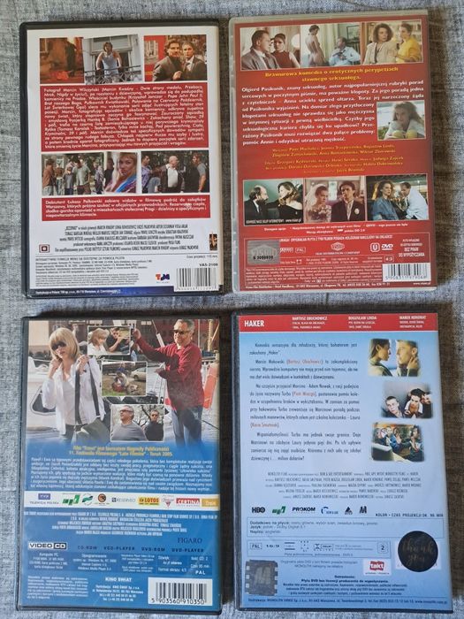 Zestaw 4 polskich filmów (vcd,dvd)