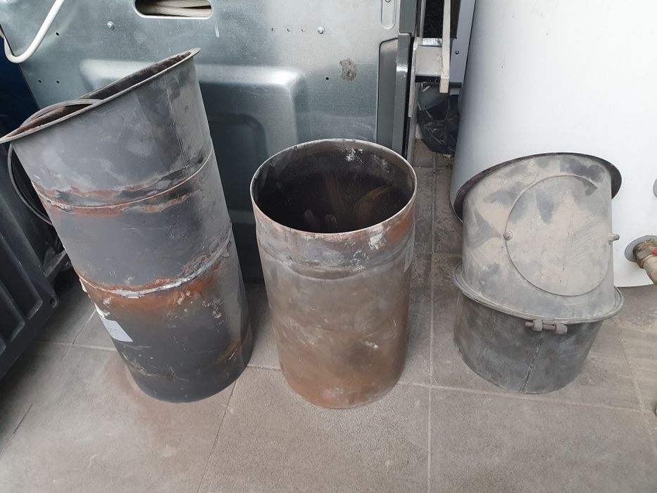 Rura spalinowa do kominka fi 200 z kolankiem