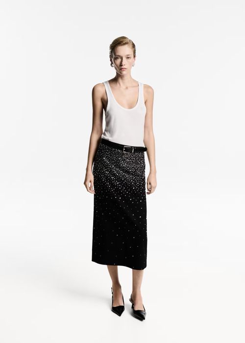 Розкішна спідниця Mango Юбка миди