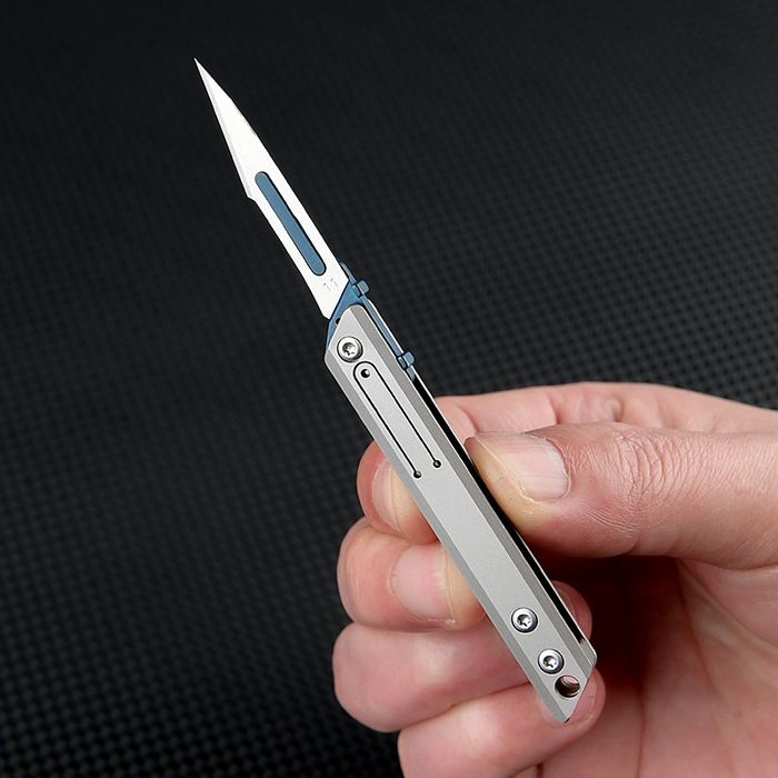 EDC • Титановий ніж - скальпель з титану (брелок, аксесуар)