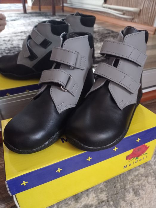 Кожаные ортопедические ботинки р28