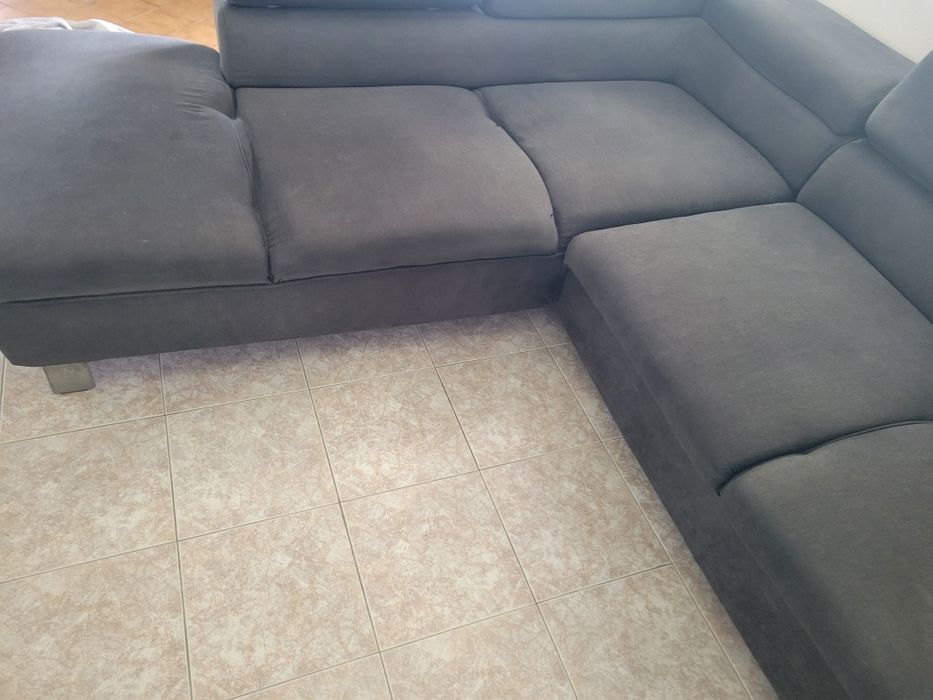 Sofá de canto com chaise longue grande