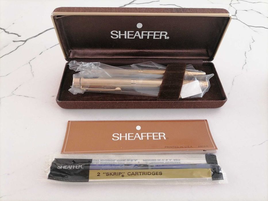 Conjunto Canetas Sheaffer Douradas.