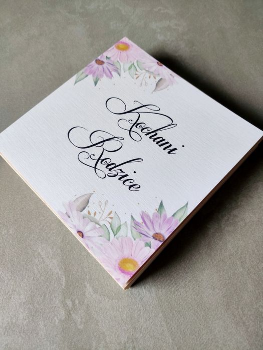 Pudełko drewniane zaproszenie ślub wesele dla rodziców podziękowanie