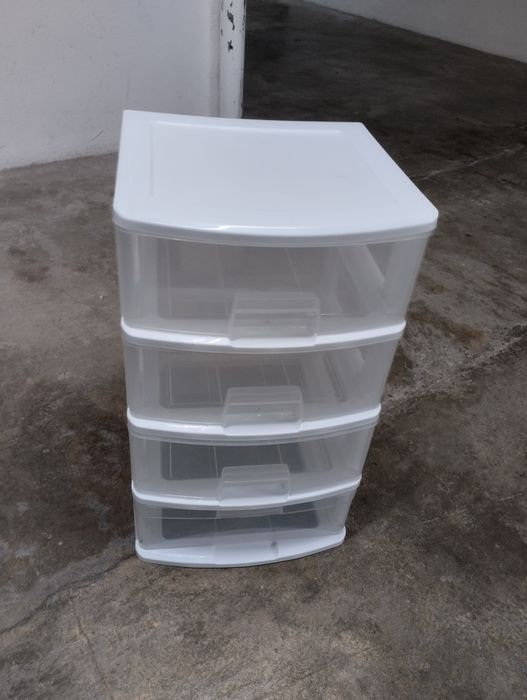 Móvel de plástico de 4 gavetas