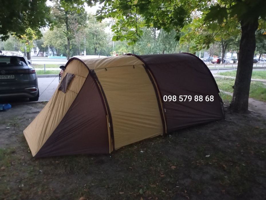 Палатка летняя, туристическая 2516 с тамбуром, кемпинг ,4 х местная,