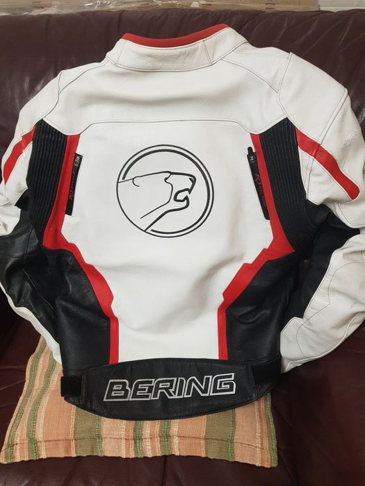 Blusão motard Bering em couro tamanho xl
