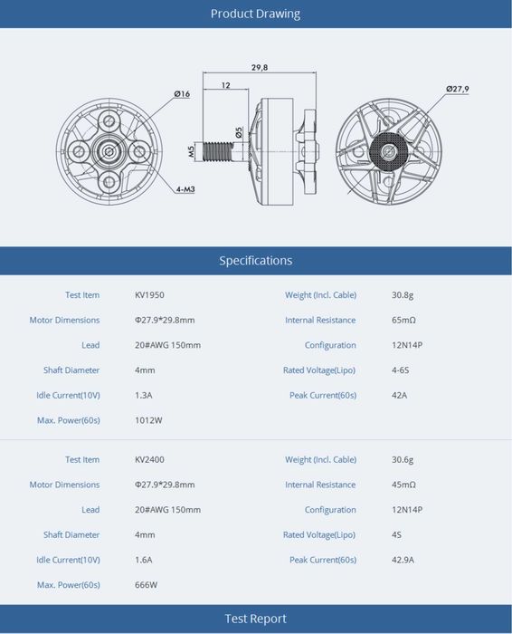 Motor TMOTOR F40PRO Ⅳ 2400Kv