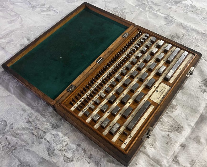 Likwidacja warsztatu !!!  Płytki wzorcowe od 0,5 do 100mm, Zestaw 104 sztuki, używane