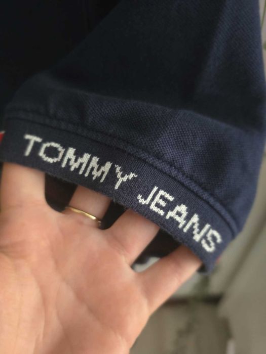 Granatowa koszulka polo Tommy Jeans XL Slim Fit stan bdb!