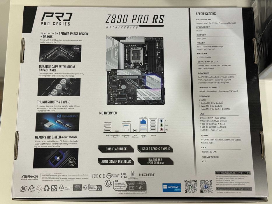 Комплект Intel Ultra 7 265KF/32GB DDR5/ASRock Z890 Pro RS +CM 240L AIO