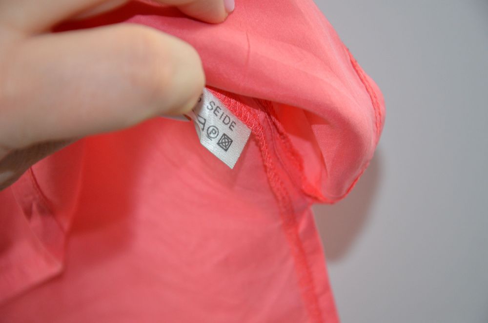 100% silk jedwab bluzka koral 44/46