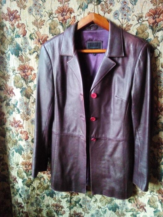 Пиджак натуральная кожа, женский, бренд "Oakwood", размер М