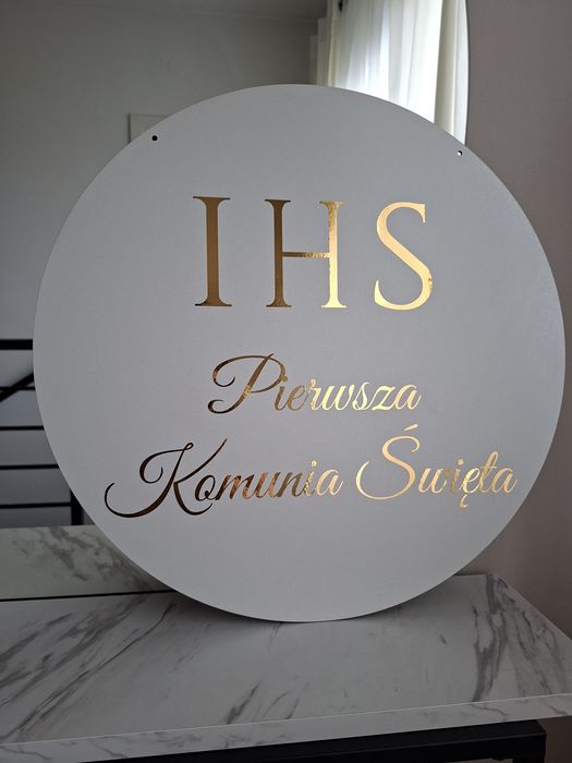 Tablica powitalna złota komunia święta