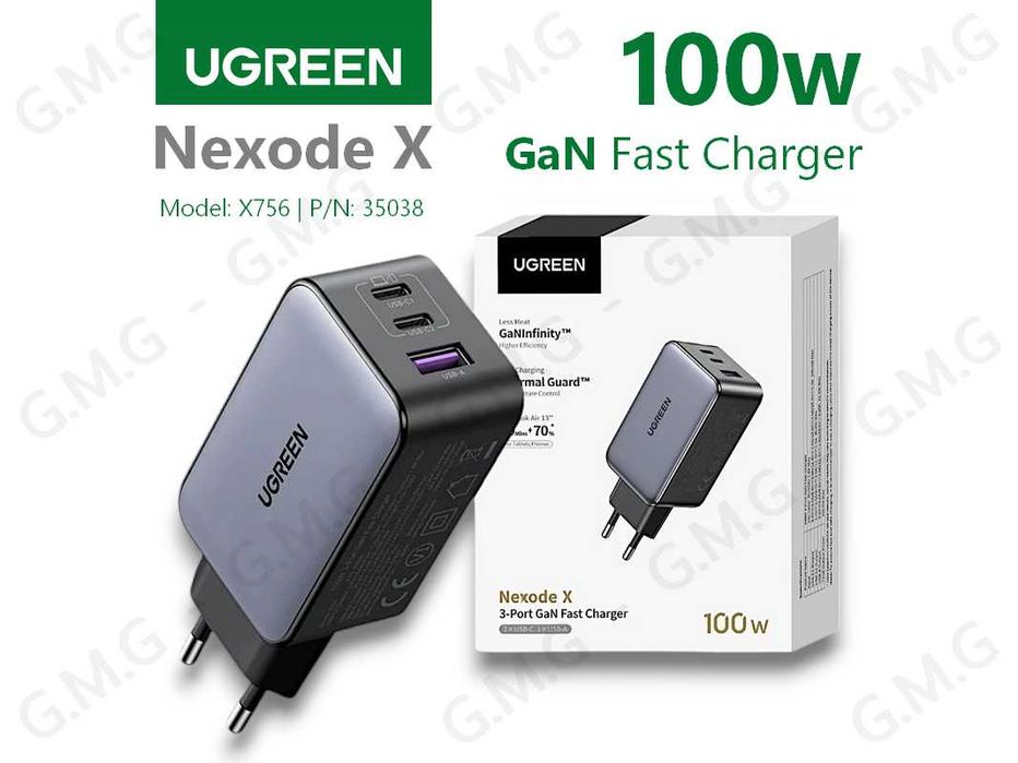 Зарядні пристрої UGREEN Nexode X GaN Fast Charger 100W / 160W