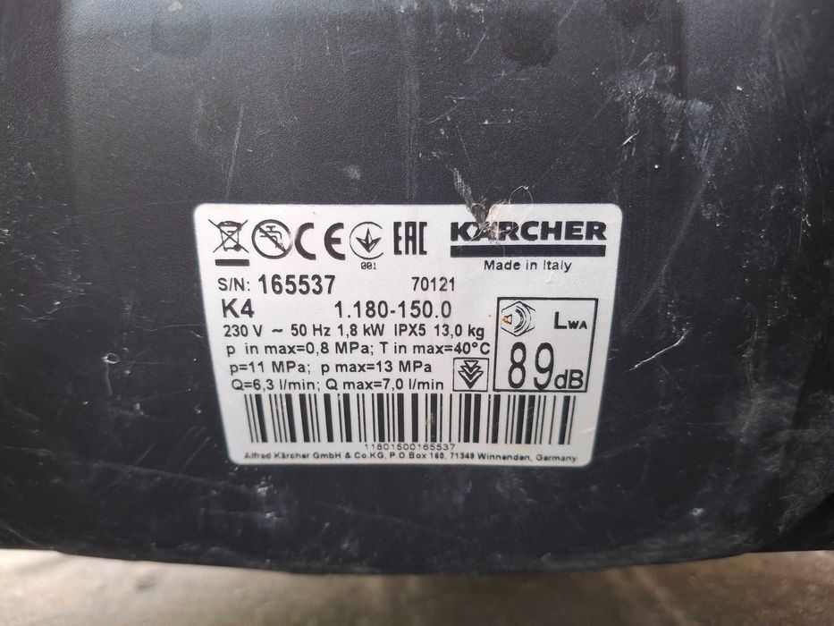 Karcher k4 из Италии керхер мойка высокого давления