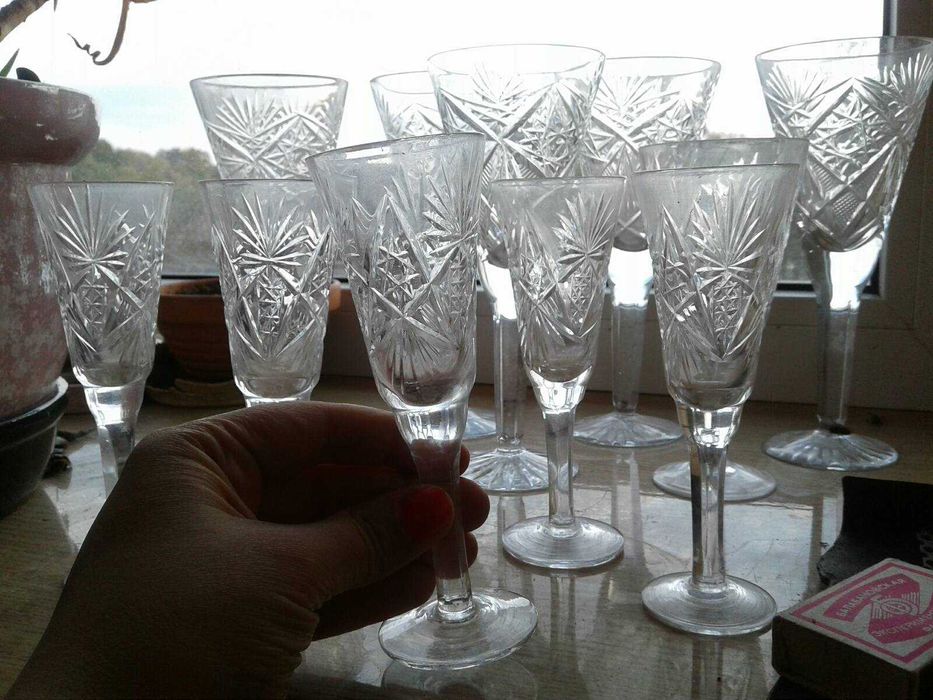 Хрусталь. Вазы. Хрустальные бокалы и рюмки
