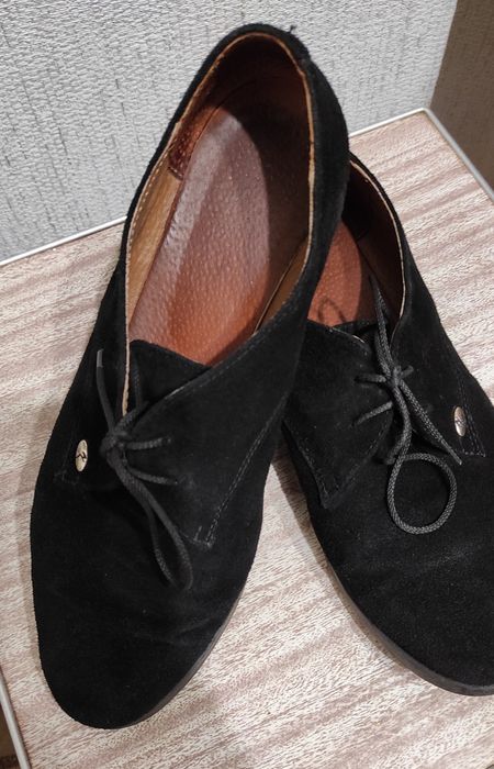 Туфлі туфли на шнурках 40 розмір 26 см устілка, замш натуральний