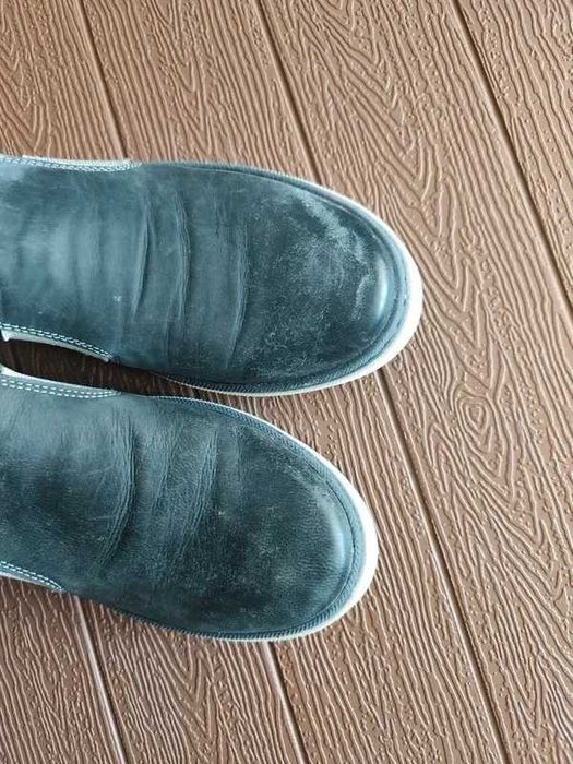 Buty damskie granatowe skórzane półbuty wsuwane Lasocki