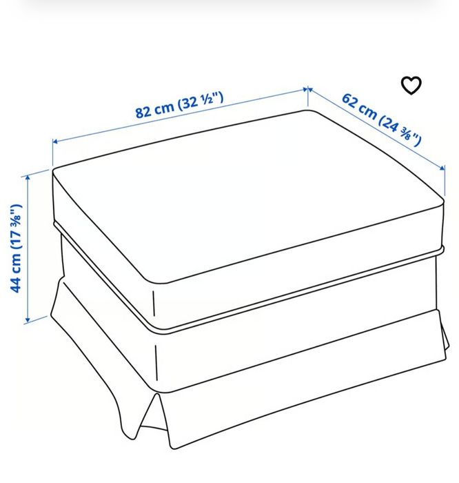 Sofa Ikea ektorp 3-osobowa + puf
